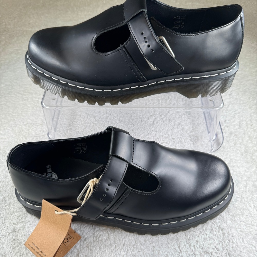 Dr. Martens Polley Bex WS Men 11 Black New Platform Mary Jane Shoes NEW NWT